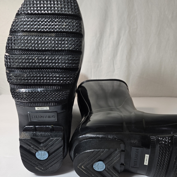 Hunter Black Rain Boots Size 9 - Picture 10 of 15